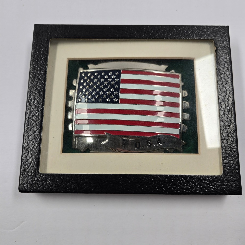 Vintage USA Flag Metal Plaque Wall Mount Patriotic Americana Decor